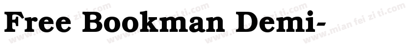 Free Bookman Demi字体转换